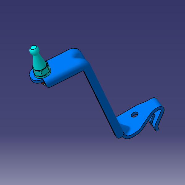 J42-1031210-1-1.jpg پایه نگهدارنده قاب کاور موتور شماره یک - Image 1