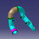 لوله خرطومی هواکش - آریزو ۵ توربو