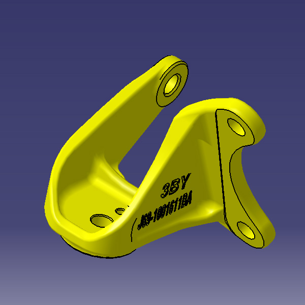 J69-1001611BA.jpg پایه دسته موتور جلو - ام وی ام X22 اتومات - Image 1