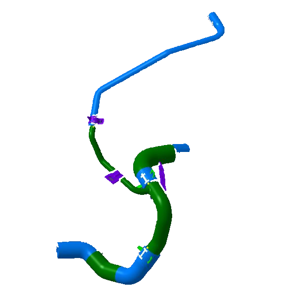 J69-1303110.png مجموعه شیلنگ پائینی رادیاتور - ام وی ام X22 - Image 1