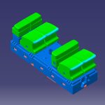 کلید شیشه بالابردرب جلوچپ - ام وی ام X22